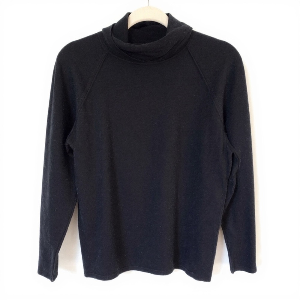 Nordstrom 100% Merino Wool Black Turtleneck Sweater XL Italy